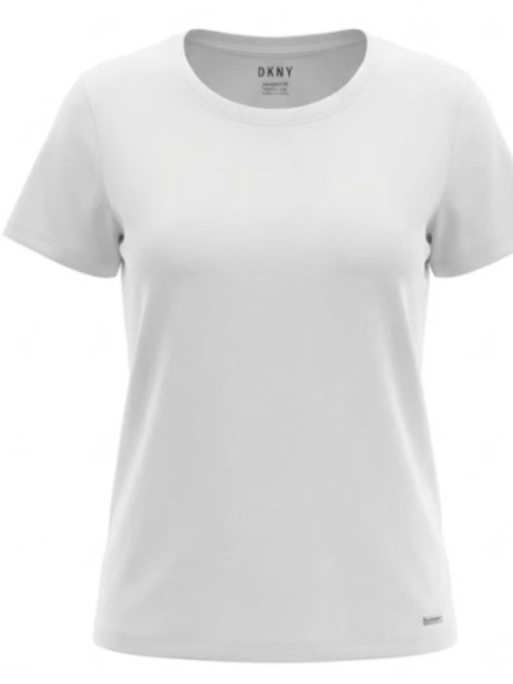 DKNY Women's Classic White Crewneck T-Shirt – Size XXL